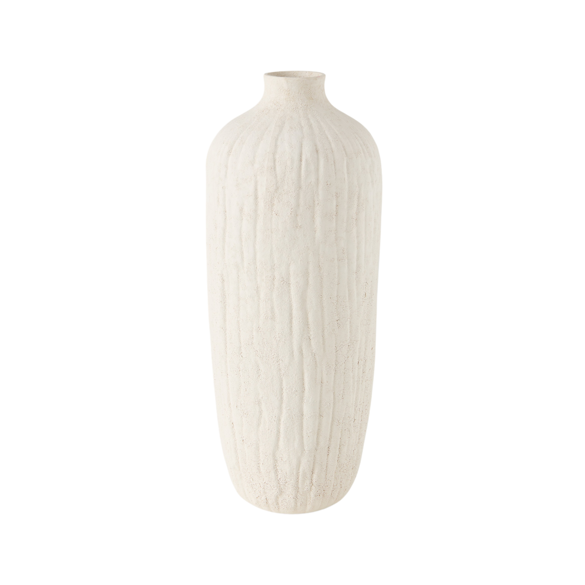 Grand vase céramique déco texturé blanc 36 cm - SIMEON, CAMIF