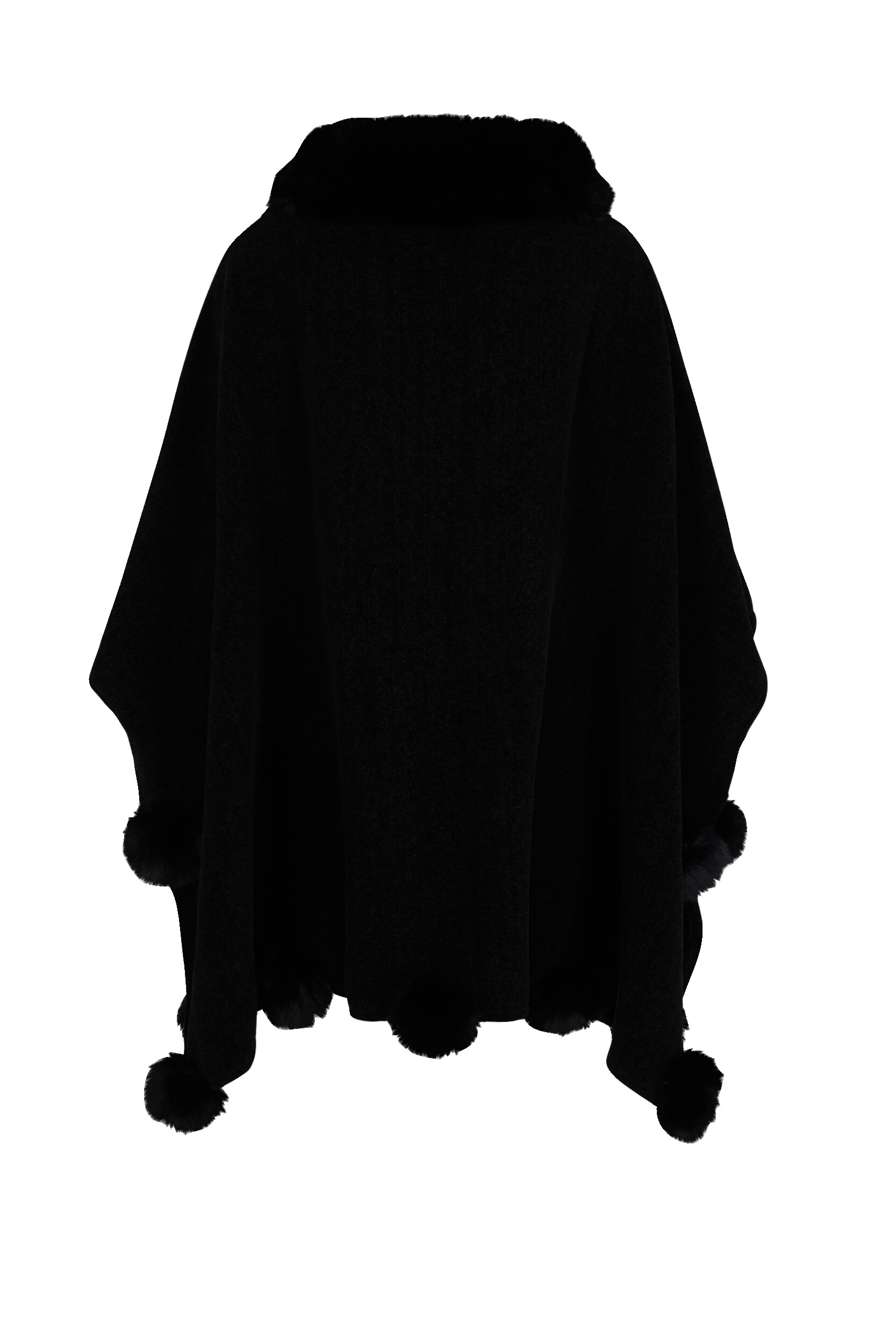 Poncho avec pompons, MORGAN