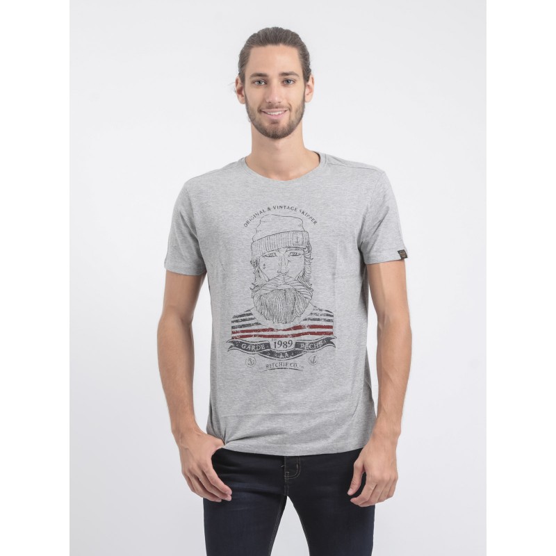 T-shirt Col Rond Pur Coton Jabrun, RITCHIE