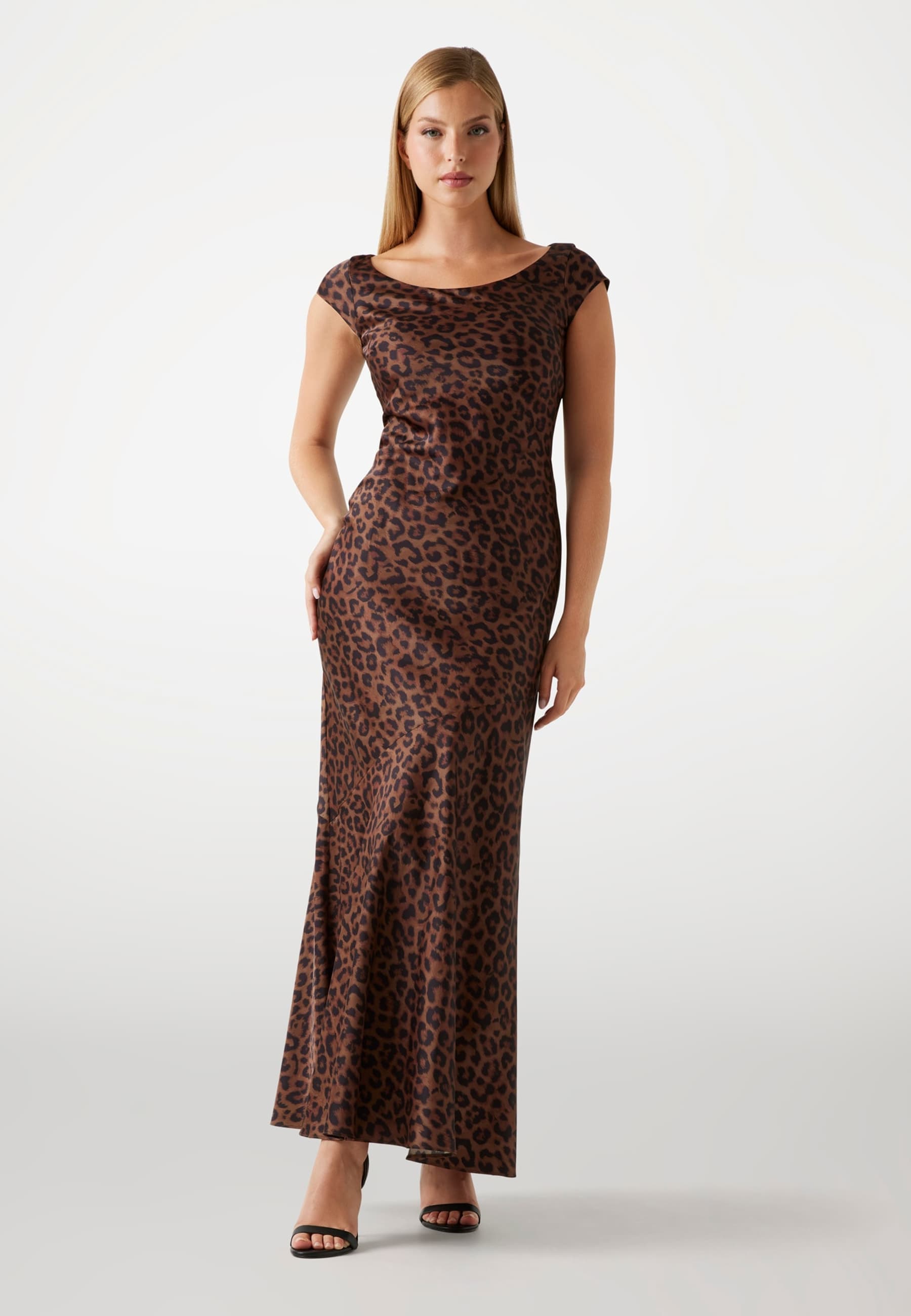 Robe Longue Bodycon Satin, GUESS