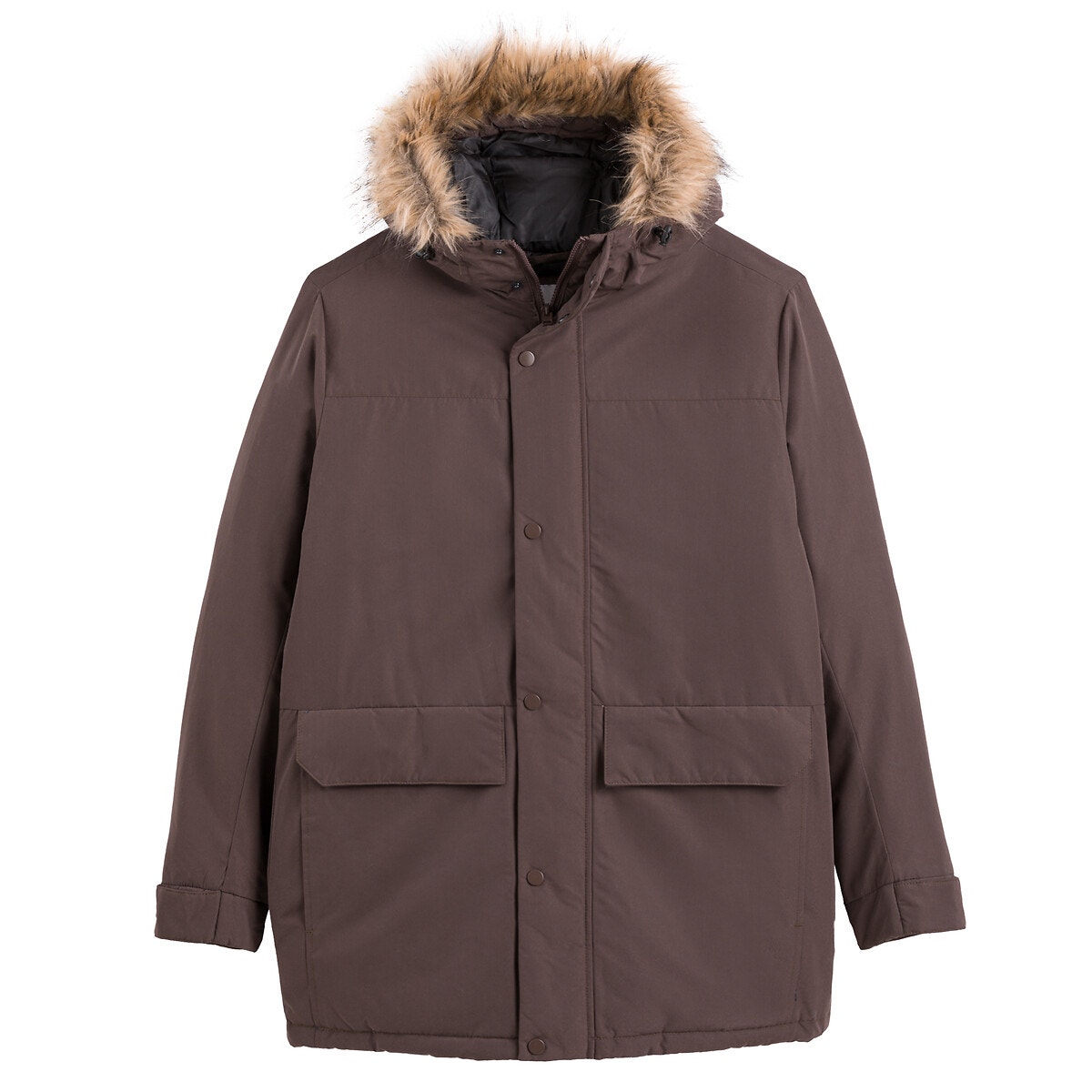 Manteau camel fausse fourrure La Redoute