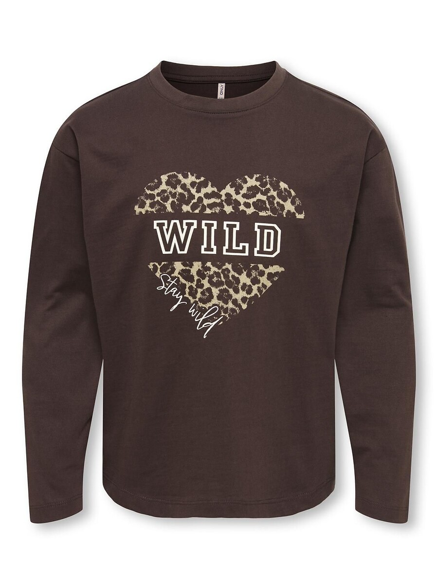 T-shirt manches longues, imprimé devant, KIDS ONLY