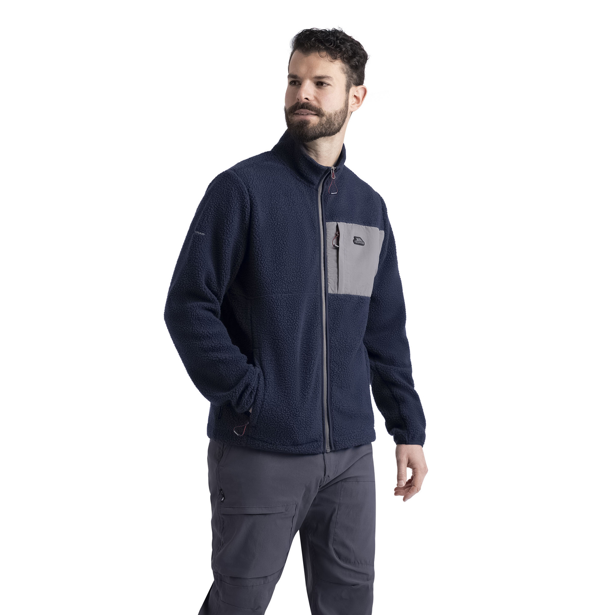 Veste polaire col montant motif/style blocs de couleurs HAMISH, TRESPASS