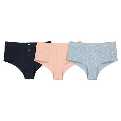 Pack of 3 Shorts in Ribbed Cotton LA REDOUTE COLLECTIONS