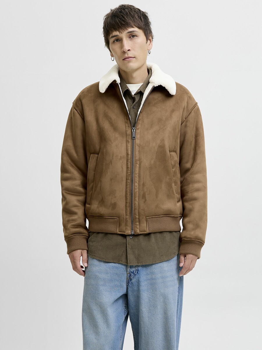 Bomber Jacket with Sherpa Lining, JACK & JONES