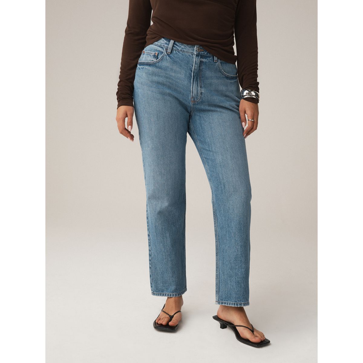 Jean coupe droite taille haute sablier, NEXT