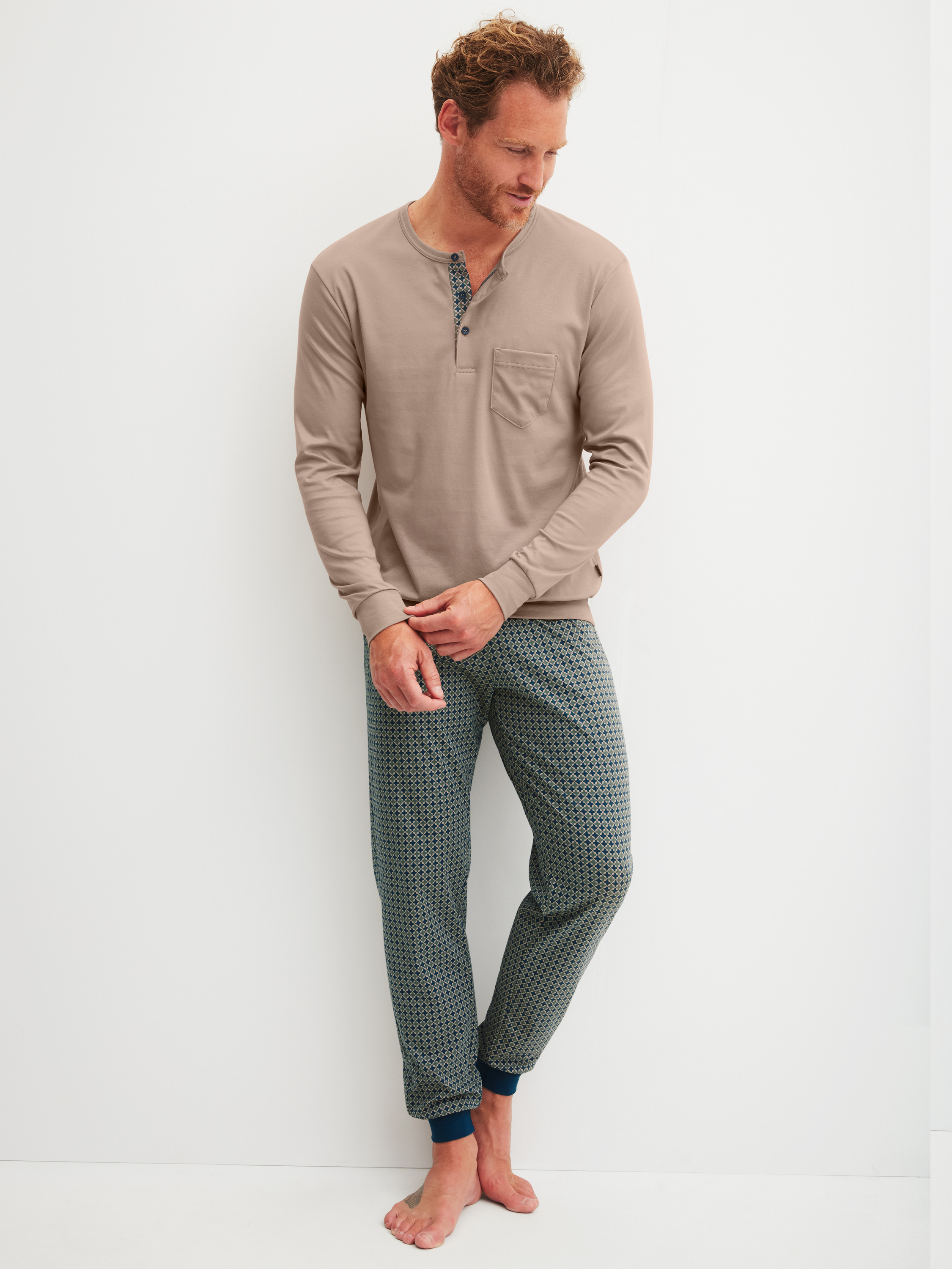 Pyjama avec bords élastiques manches longues Coton RELAX CHOICE, CALIDA
