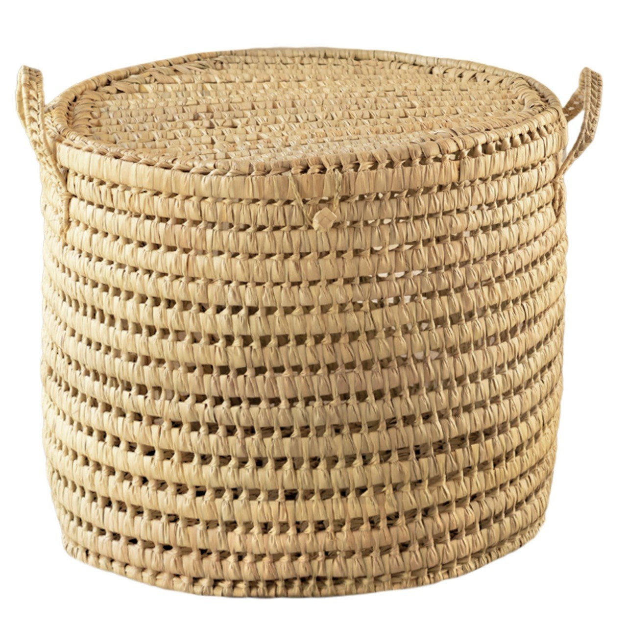 Malle ronde feuille de palmier -  LOJI, HOME MAISON