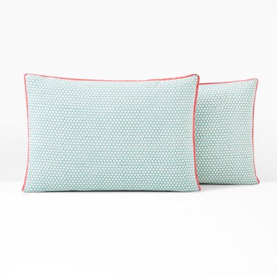 Duo Geometric 100% Cotton Percale 180 Thread Count Pillowcase LA REDOUTE INTERIEURS