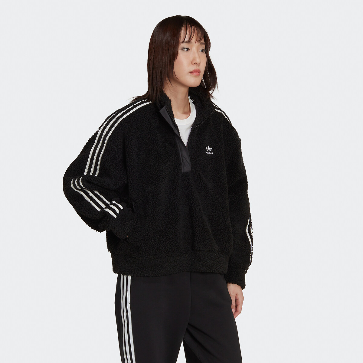 Adidas corduroy hot sale half zip