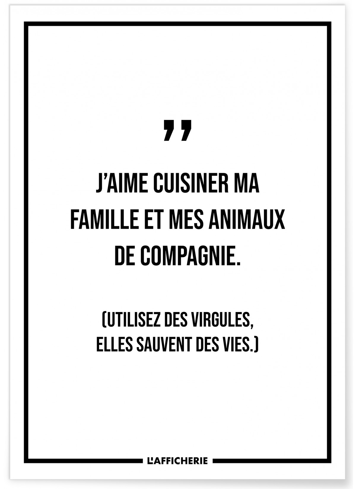 Affiche 'J'aime cuisiner...', L'AFFICHERIE