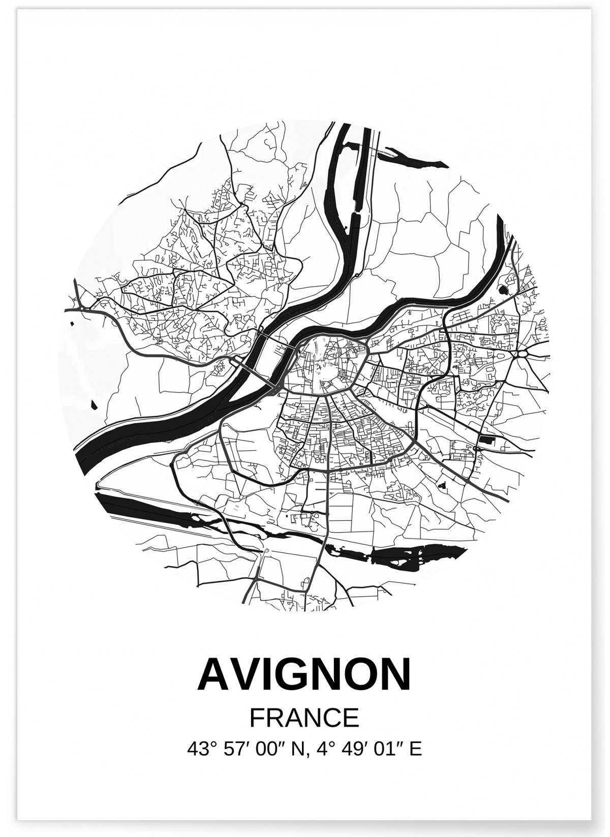 Affiche Carte Avignon, L'AFFICHERIE