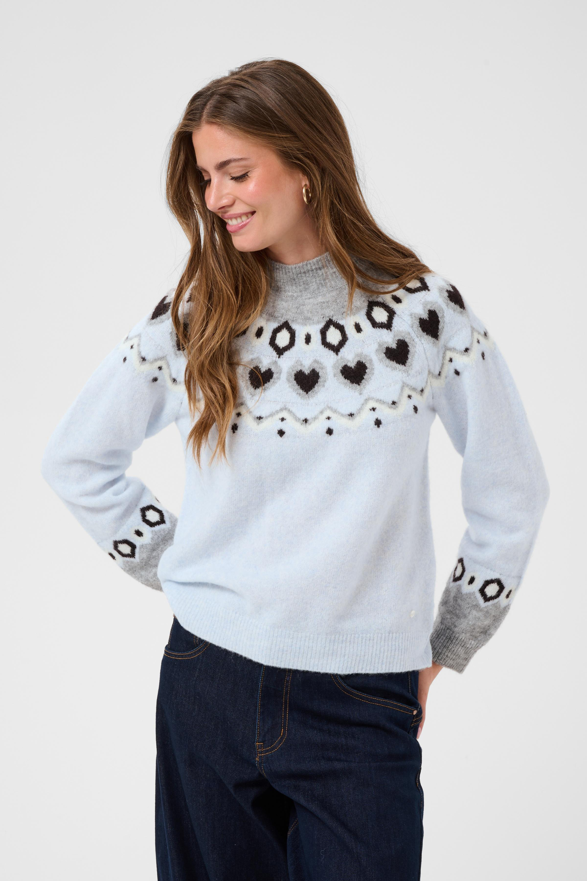 Pullover tricoté, CREAM