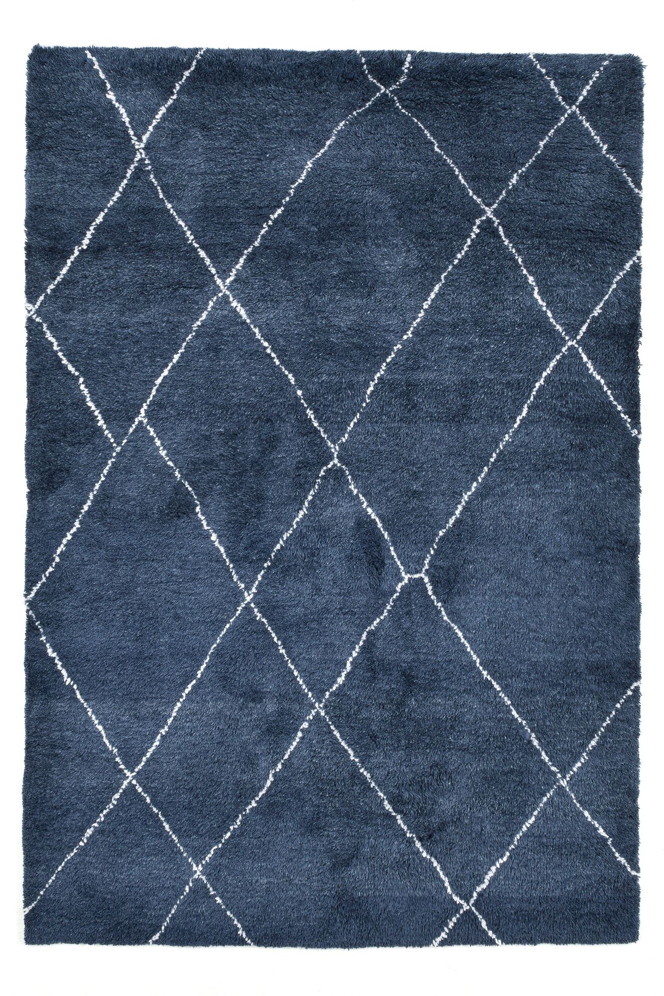 Tapis noué à la main en laine et viscose, THEKO