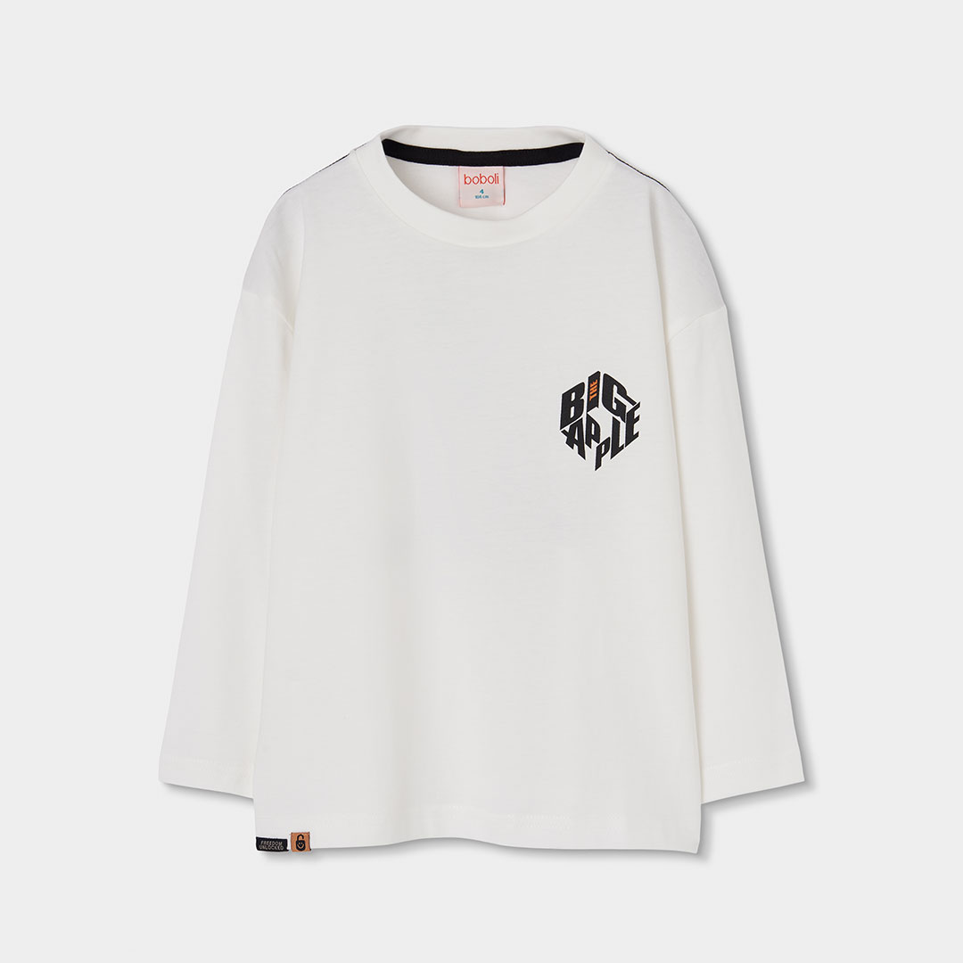 T-shirt garçon en maille imprimé Big Apple, BOBOLI