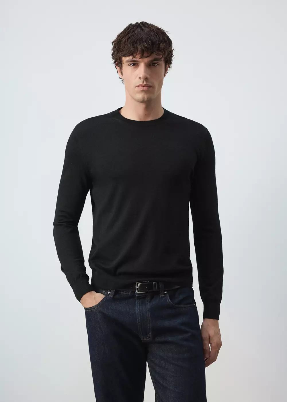 Pull 100 % laine maille fine, MANGO MAN