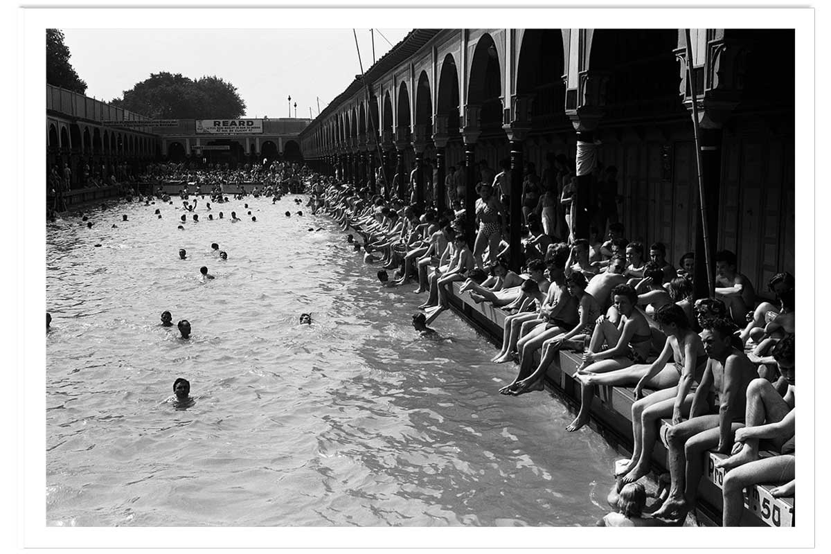 Affiche photo ancienne Piscine Deligny - Paris, HEXOA