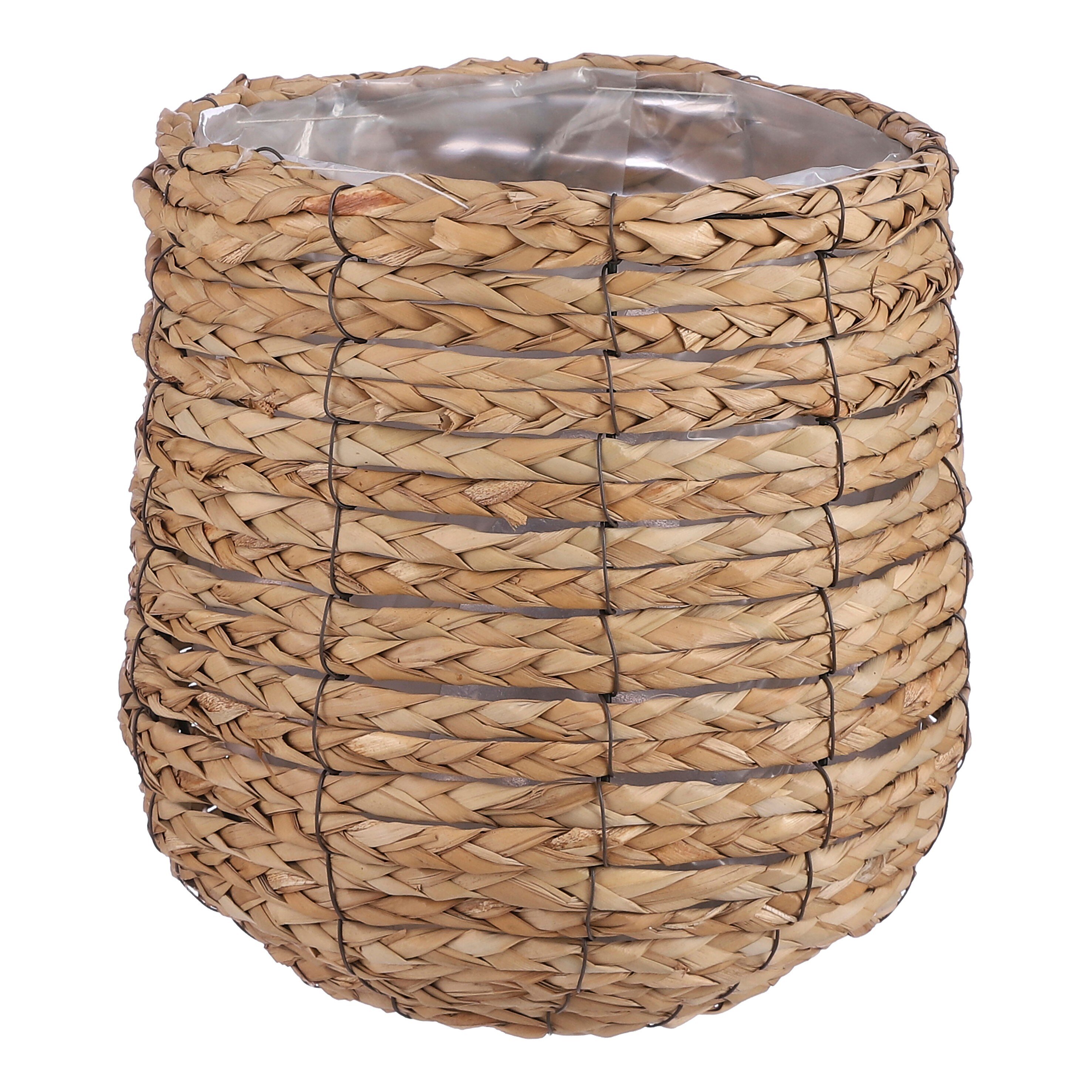 Panier à plantes en jonc de mer tressé Ø26 cm AVALON, MICA DECORATIONS