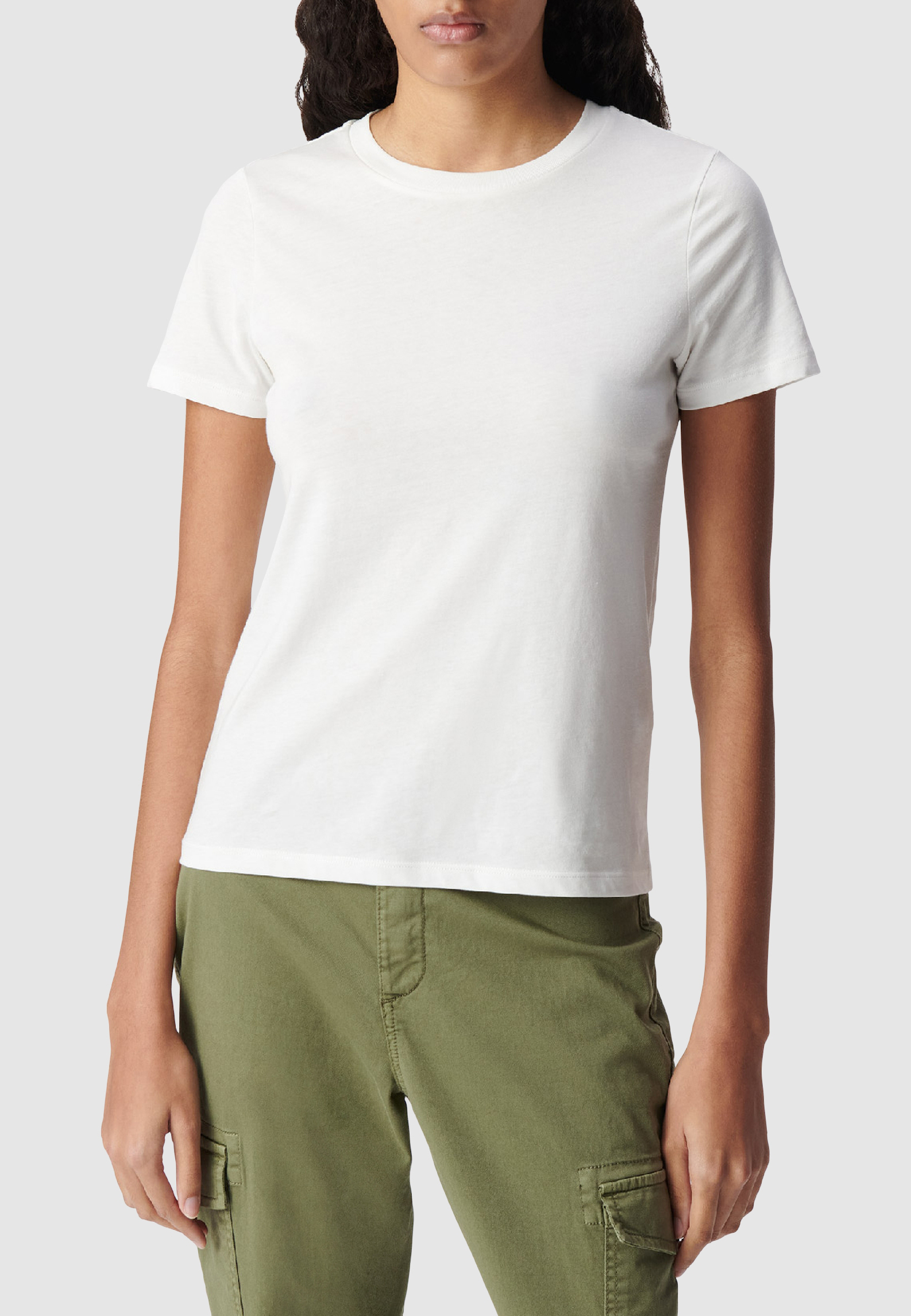 Tee-shirt droit col rond broderie chevrons dos, IKKS