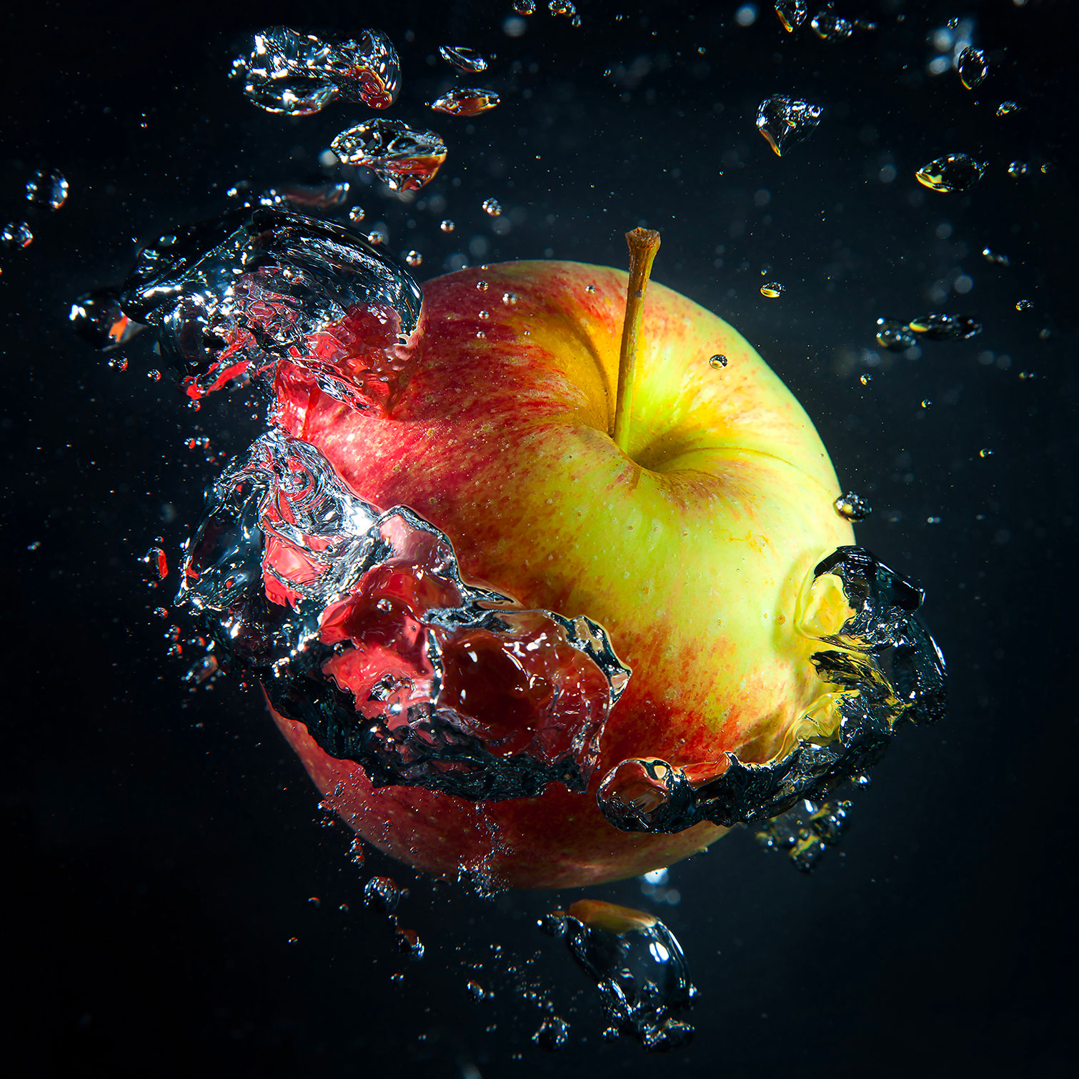 Tableau pommes et gouttes d'eau, HEXOA