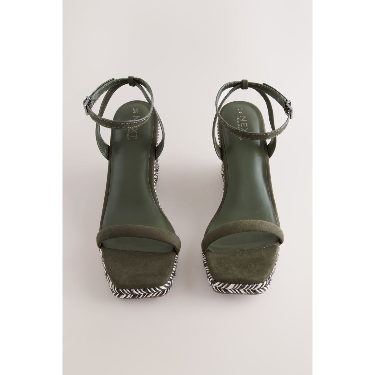 Espadrilles compensées à bout carré, NEXT
