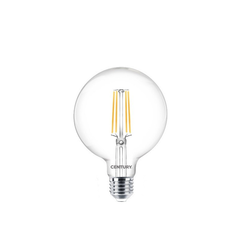 Ampoule Led E27 Globe Filament 8w Blanc Chaud Diam 9.5, MILLUMINE