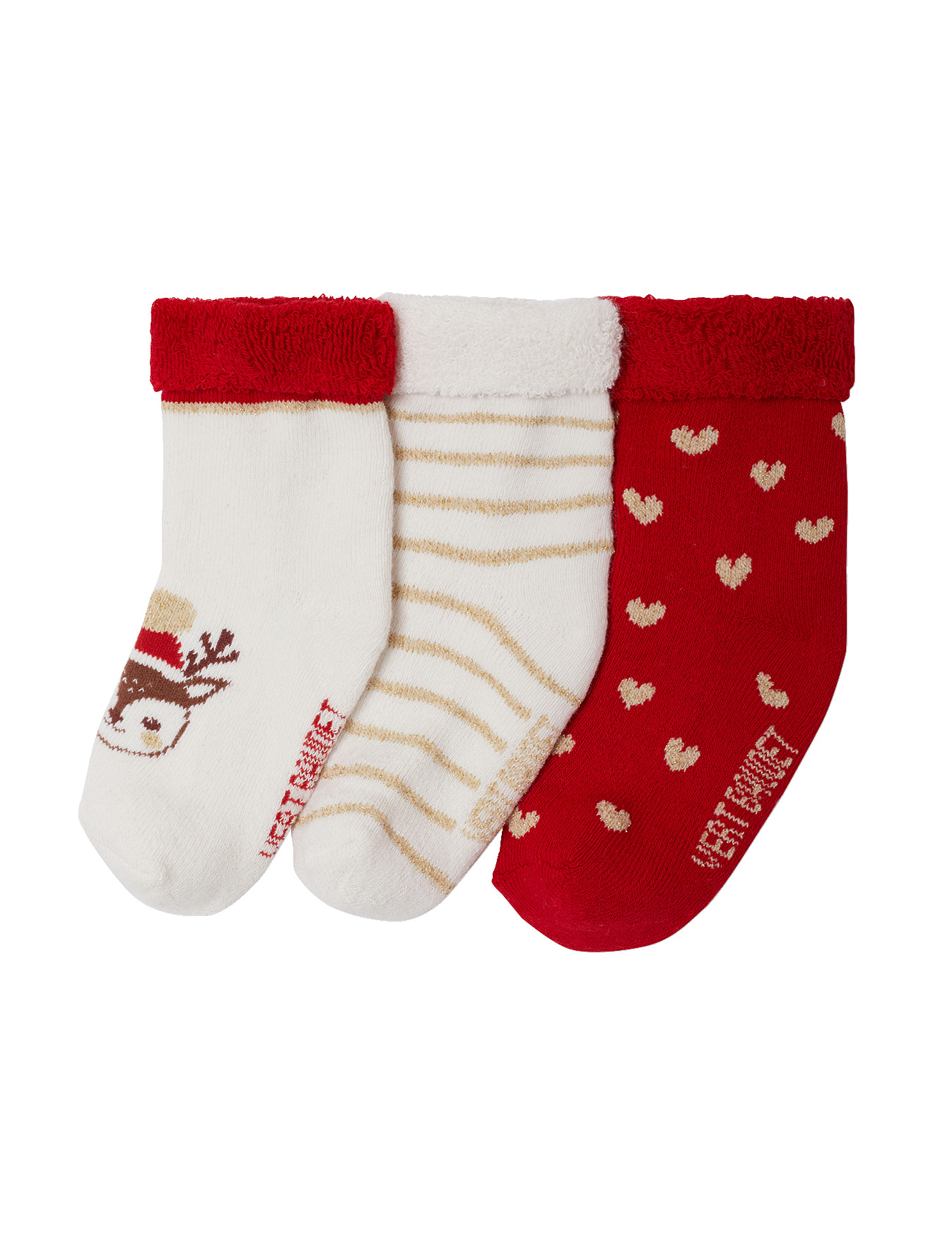 Lot de 3 chaussettes noël, VERTBAUDET