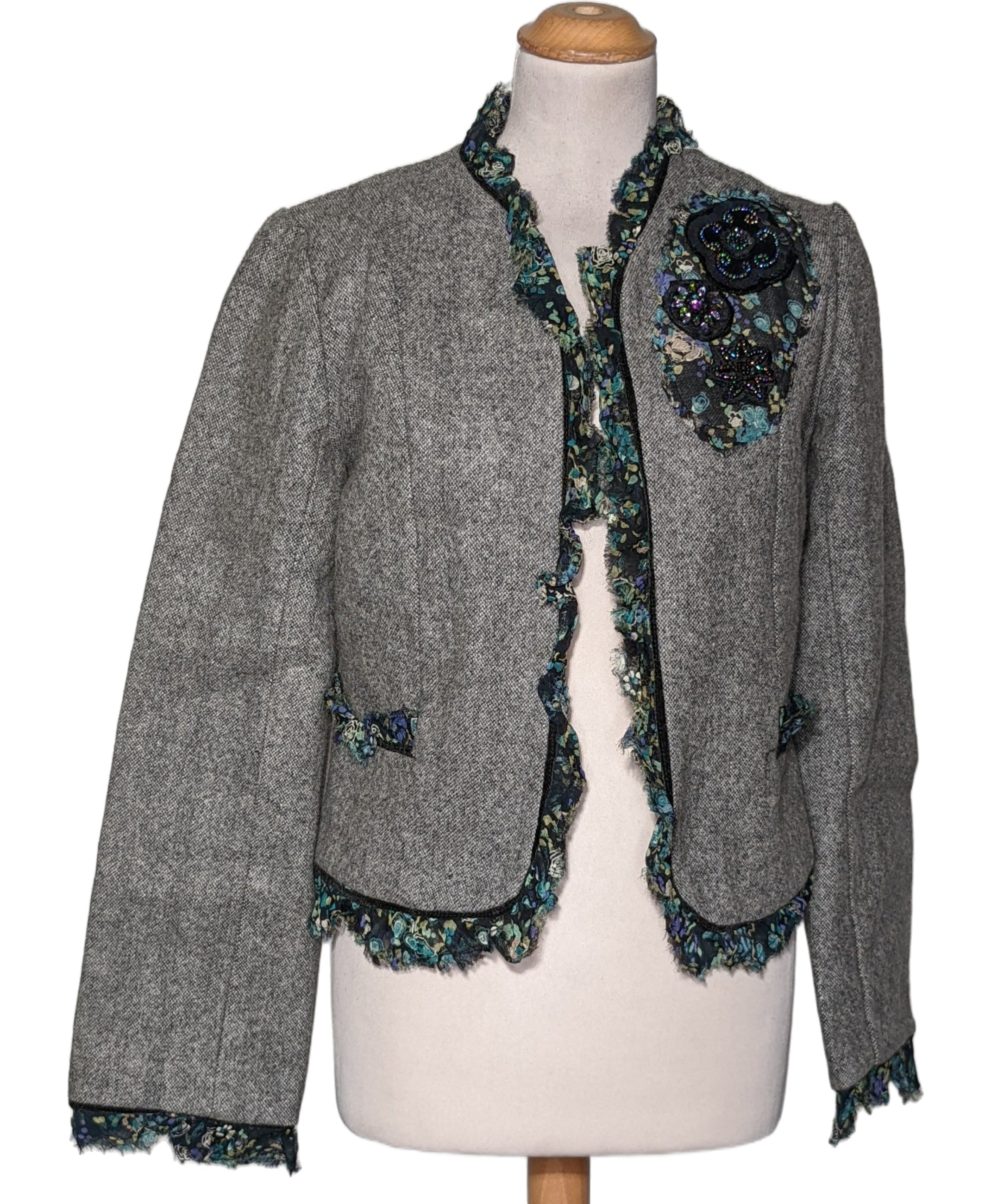 Veste En Cuir DERHY - Taille 38 - Marron - Mi-longue - Occasion Très Bon état - Fabriqué En France