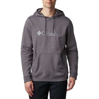 Basic Cotton Mix Hoodie with Large Embroidered Logo COLUMBIA