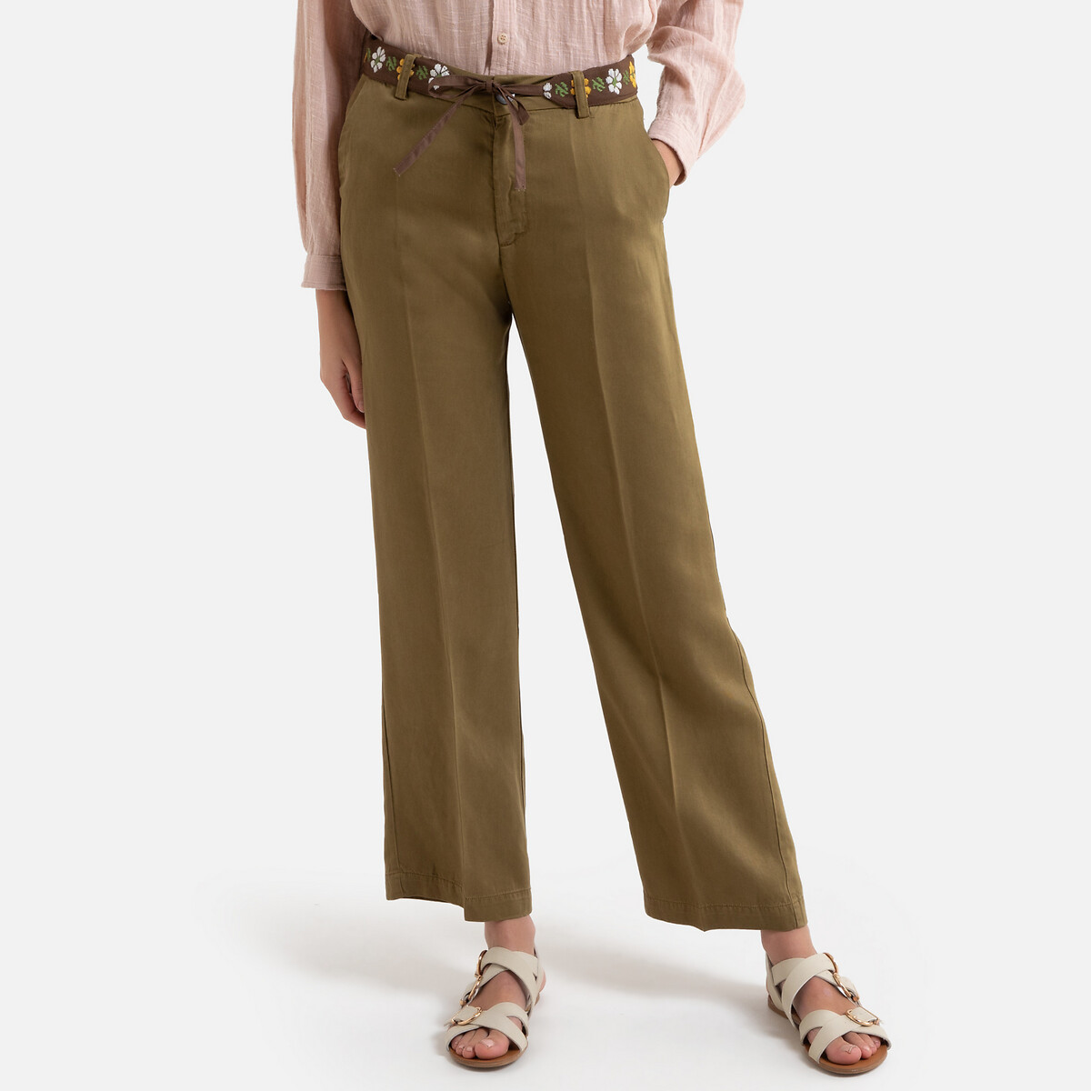 Simon straight trousers with 