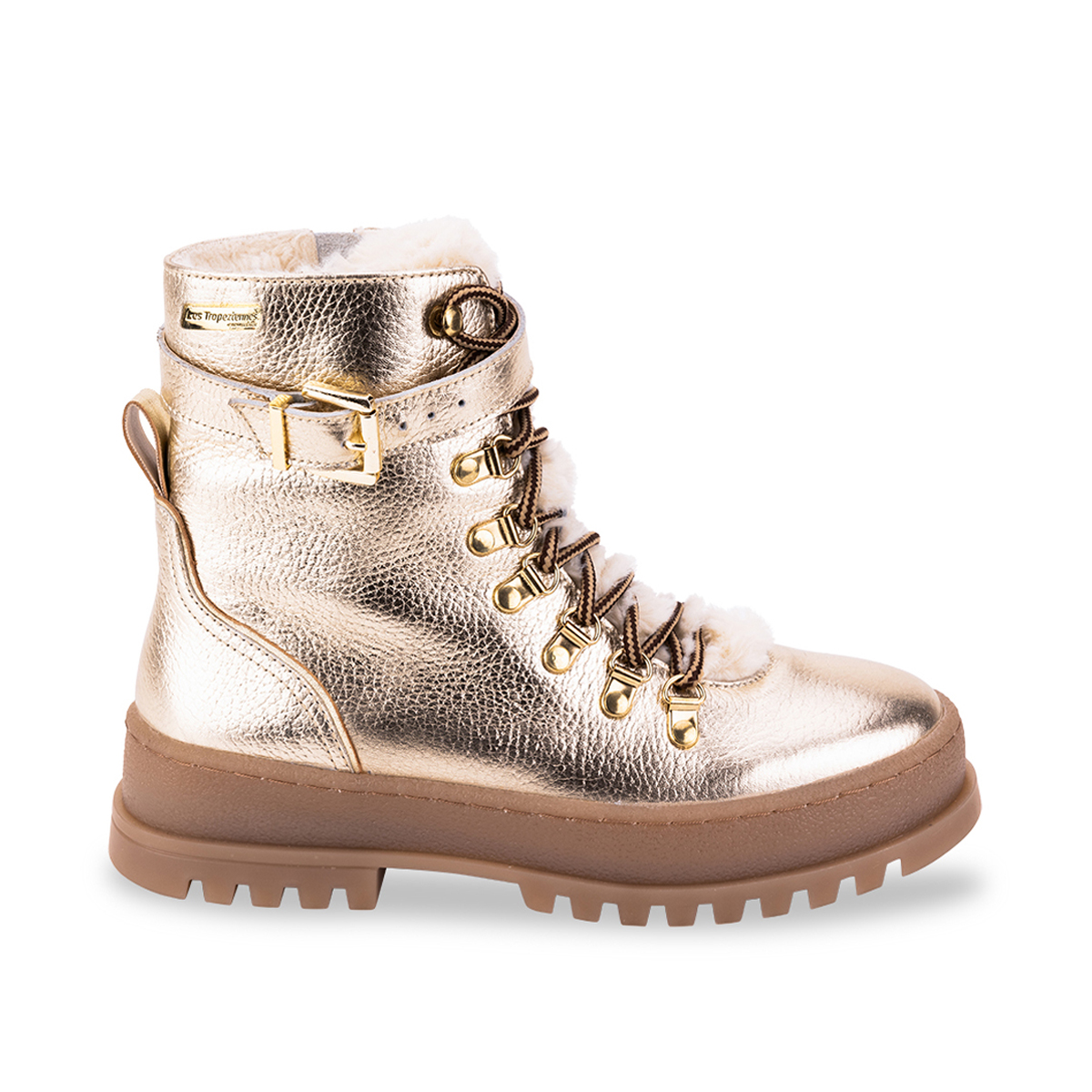 Bottines fourrées en cuir VALERIA, LES TROPEZIENNES PAR M.BELARBI