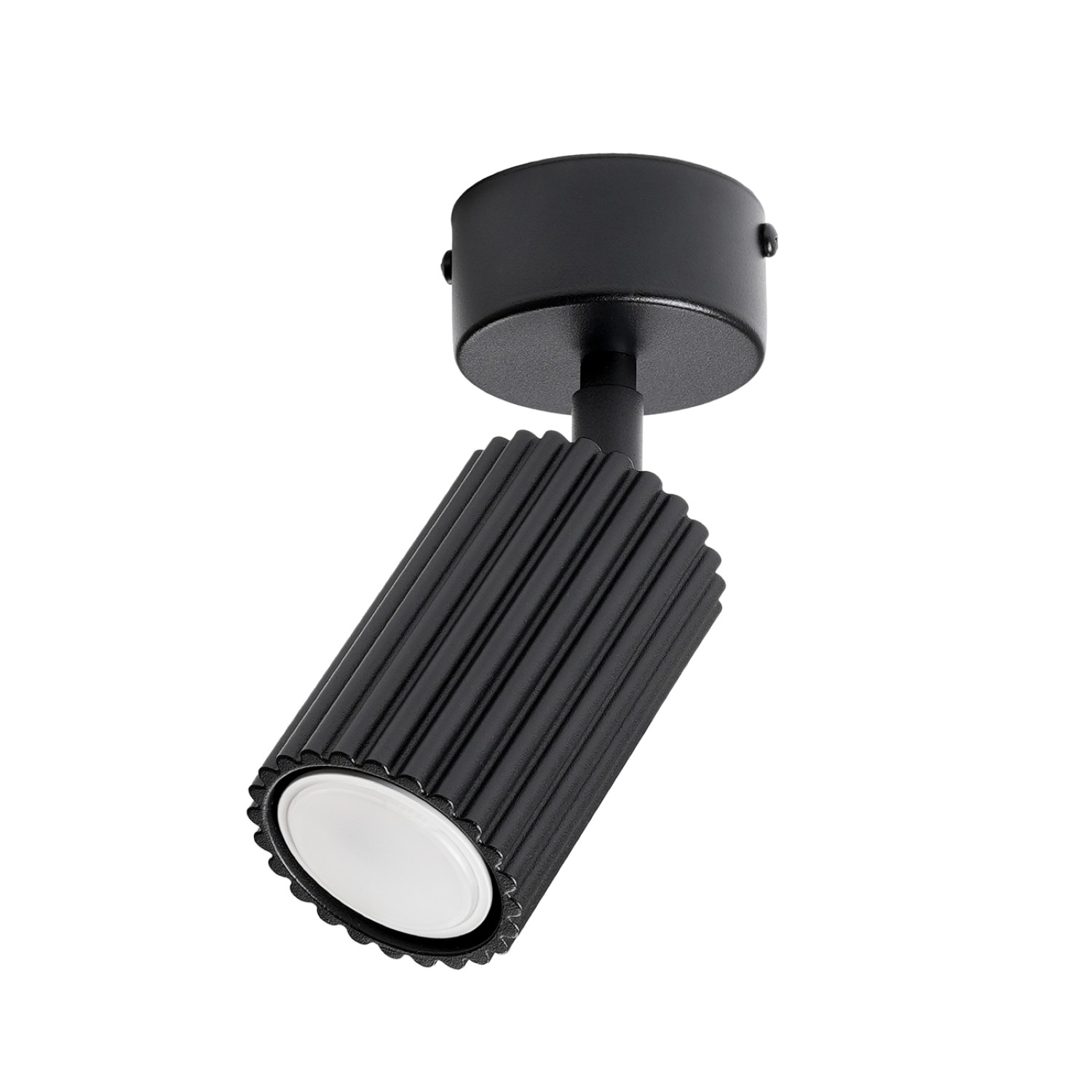 Plafonnier Aluminium Noir GU10 1 KARBON, EDEN