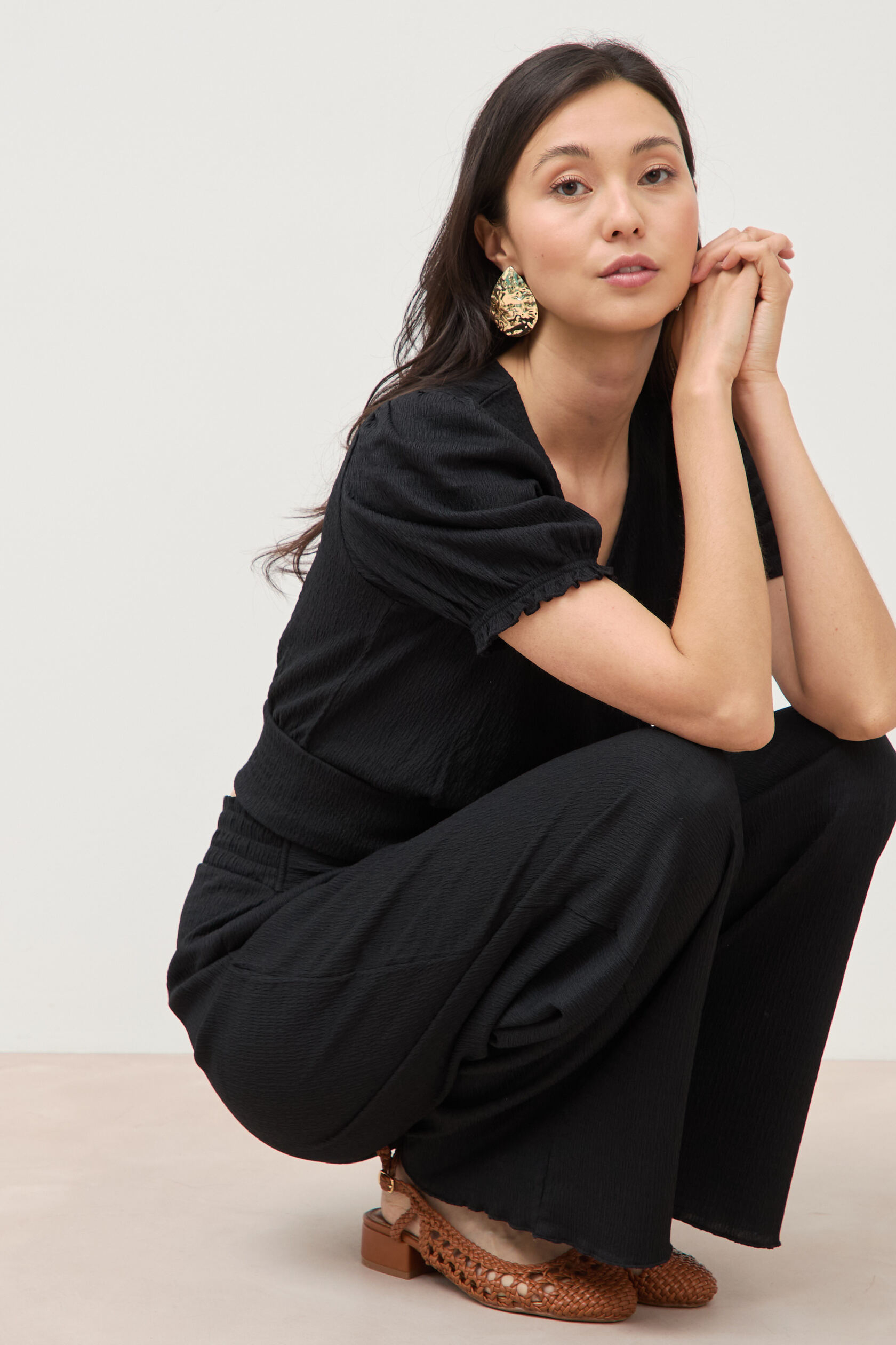 Pantalon loose avec ceinture, BONOBO