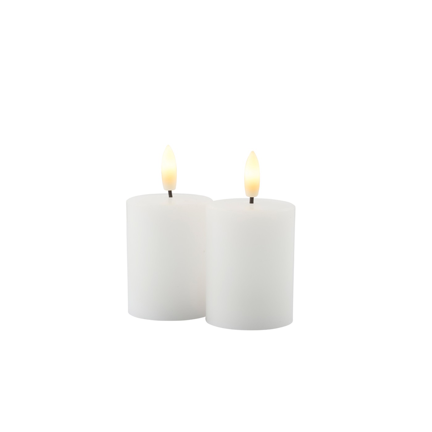 Set de 2 Bougies LED Sille 5 x 6cm Rechargeable, SIRIUS