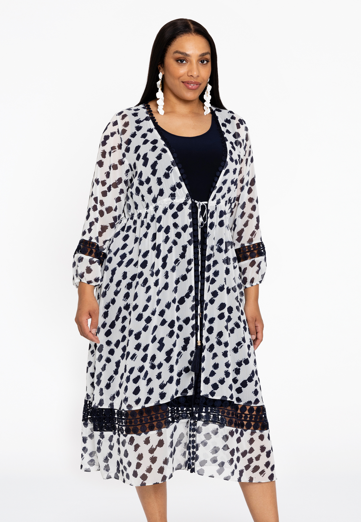 Gilet avec imprimé à pois, YOEK