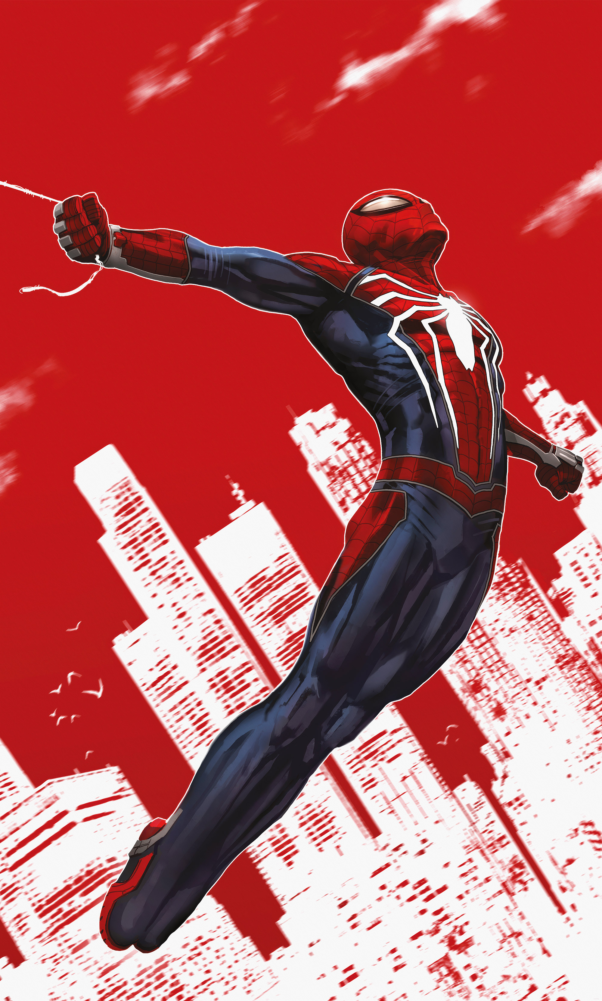 Papier peint Komar - Marvel Spider-Man Red Swing - 150 x 250 cm, HEXOA
