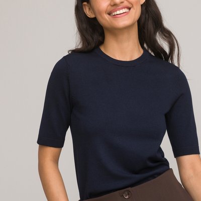Short Sleeve Jumper/Sweater with Crew Neck LA REDOUTE COLLECTIONS
