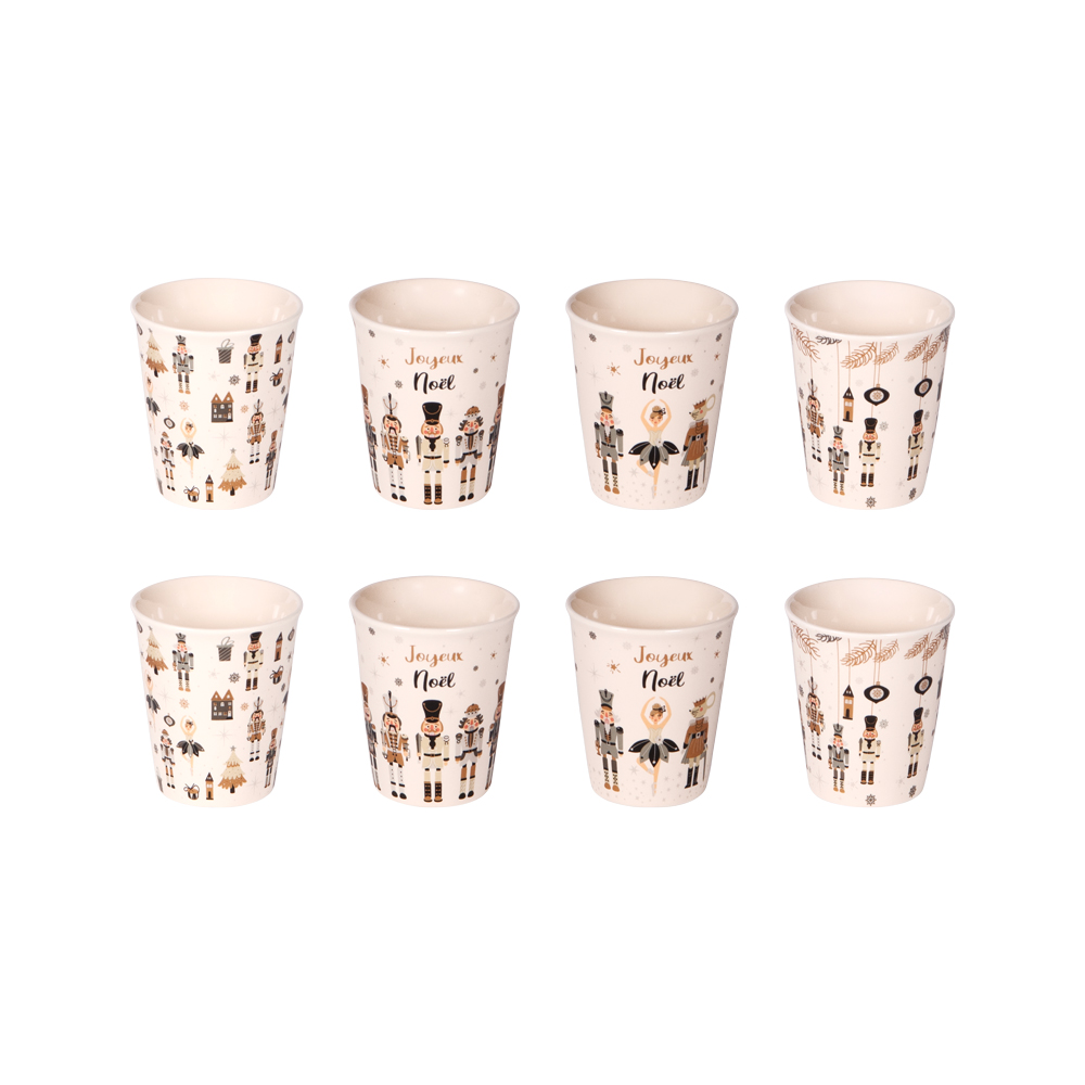 Coffret de 8 tasses Nutcracker 11 cl, TABLE PASSION
