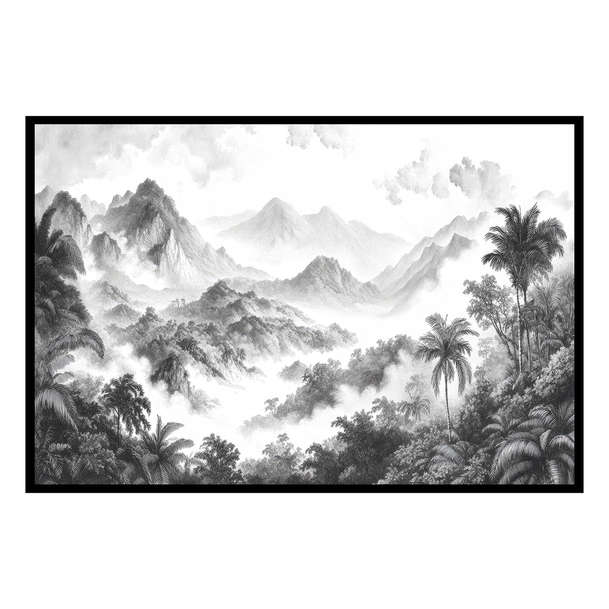 Affiche encadrée paysage tropical, HEXOA