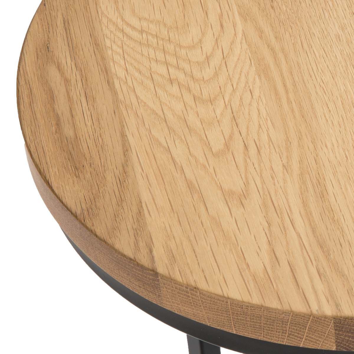 Product photograph of Vova Nest Of 2 Side Tables In Oak Steel from La Redoute UK.