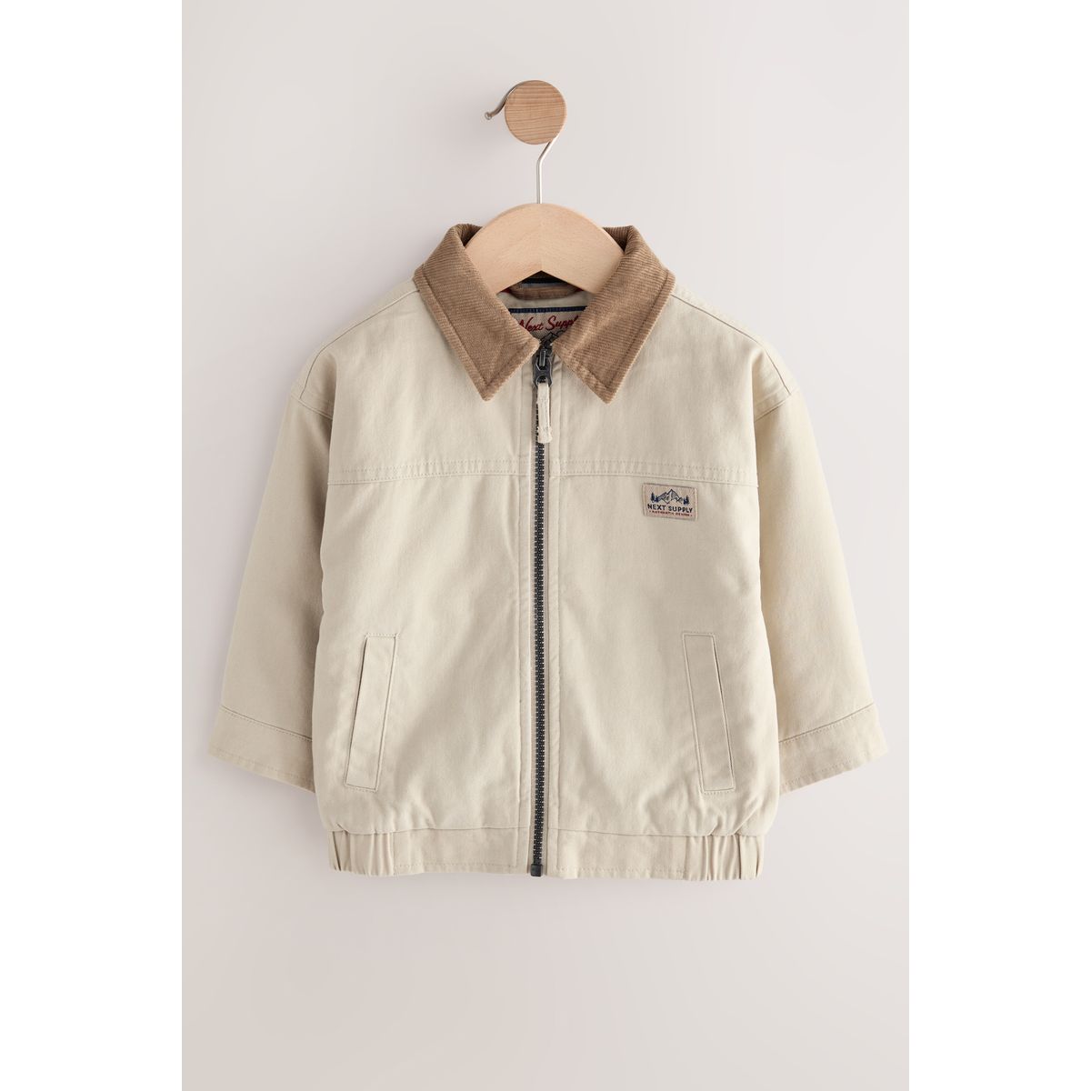 Blouson aviateur en toile à col côtelé, NEXT