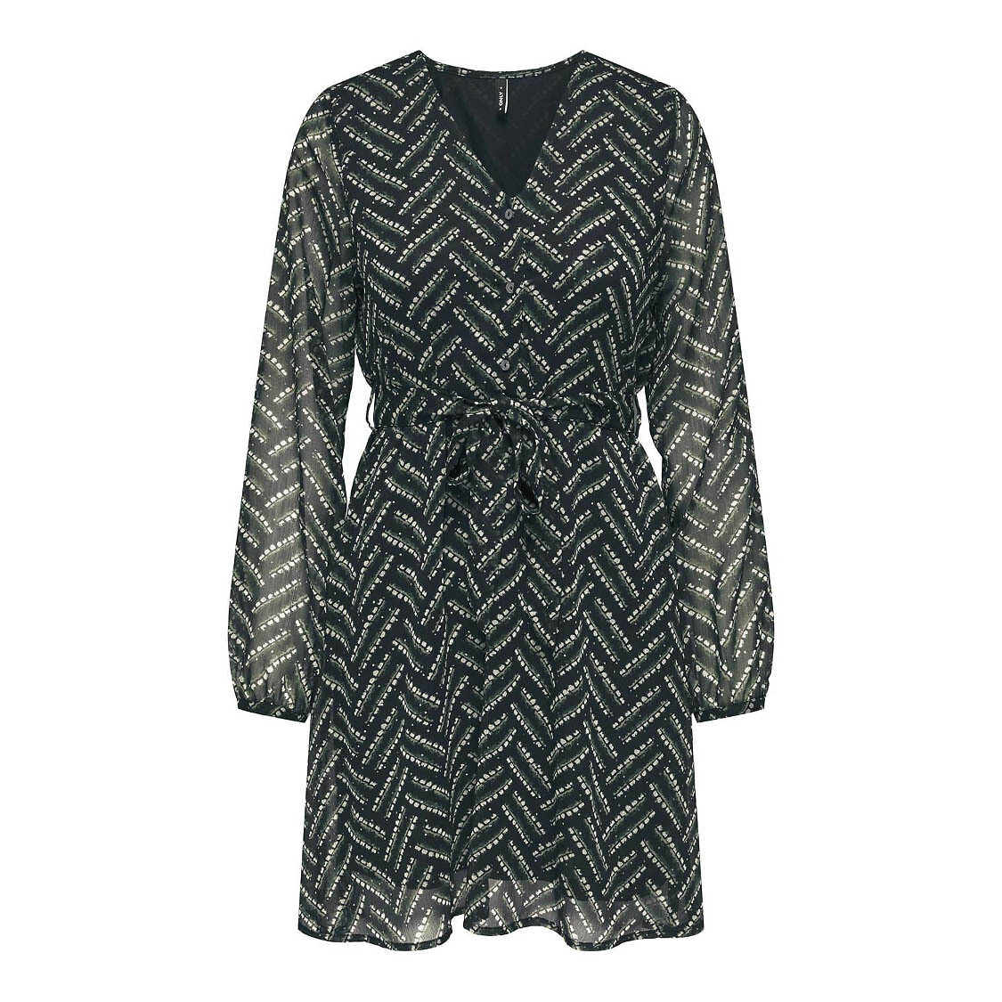 Robe courte imprimée à nouer, ONLY