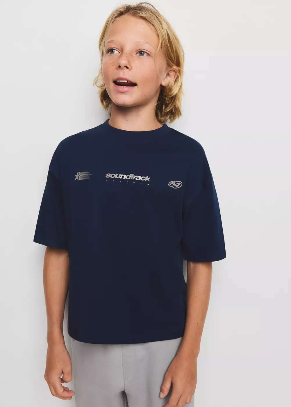 T-shirt oversize détails imprimés, MANGO KIDS