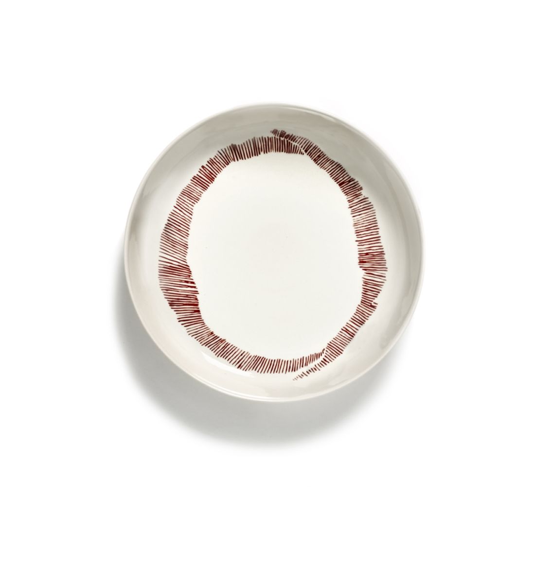 Assiette haute feast par ottolenghi grès blanc/rouge ø22 cm, SERAX