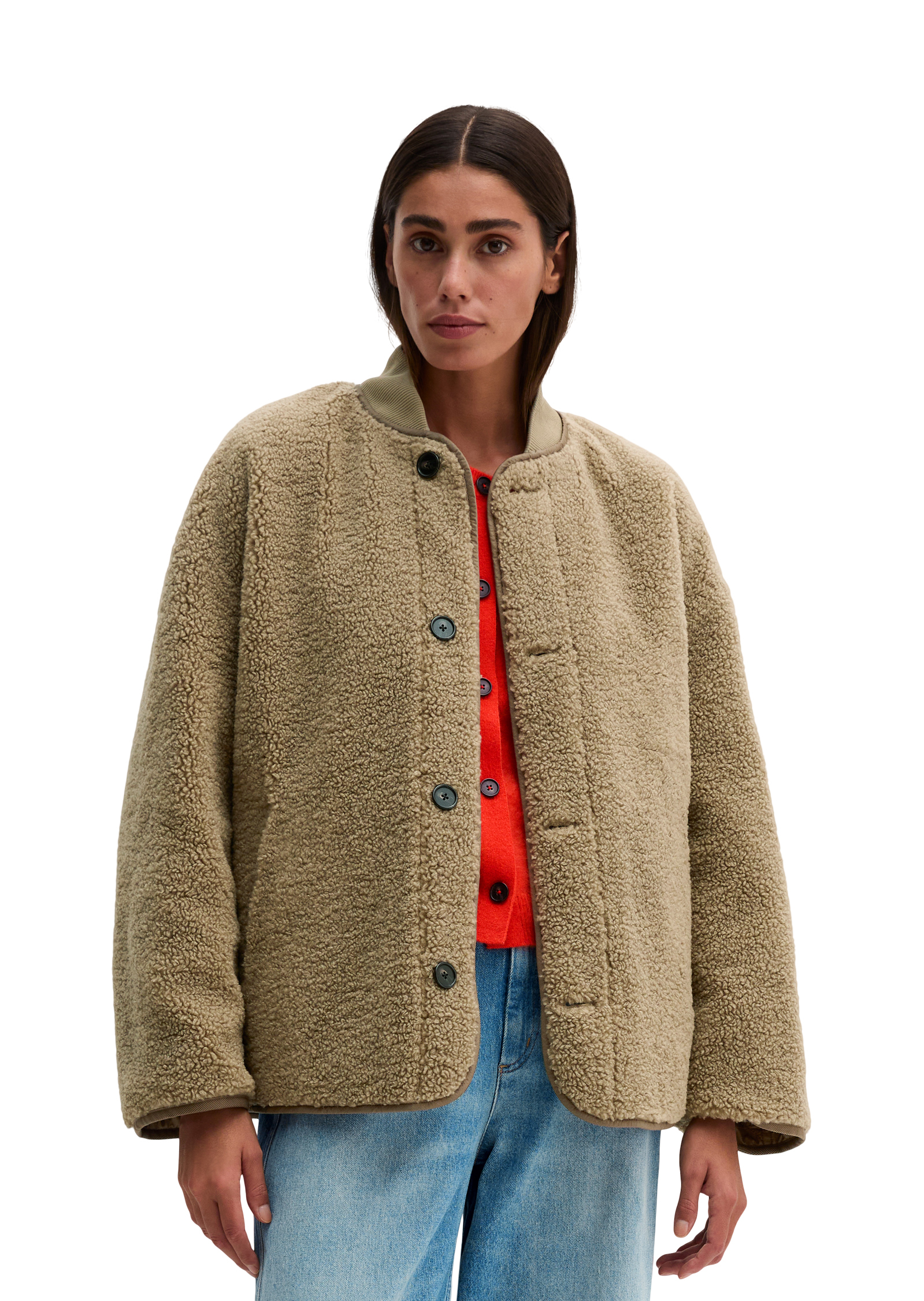 Veste réversible coupe classique en nylon ripstop et en peluche Teddy, MARC O'POLO