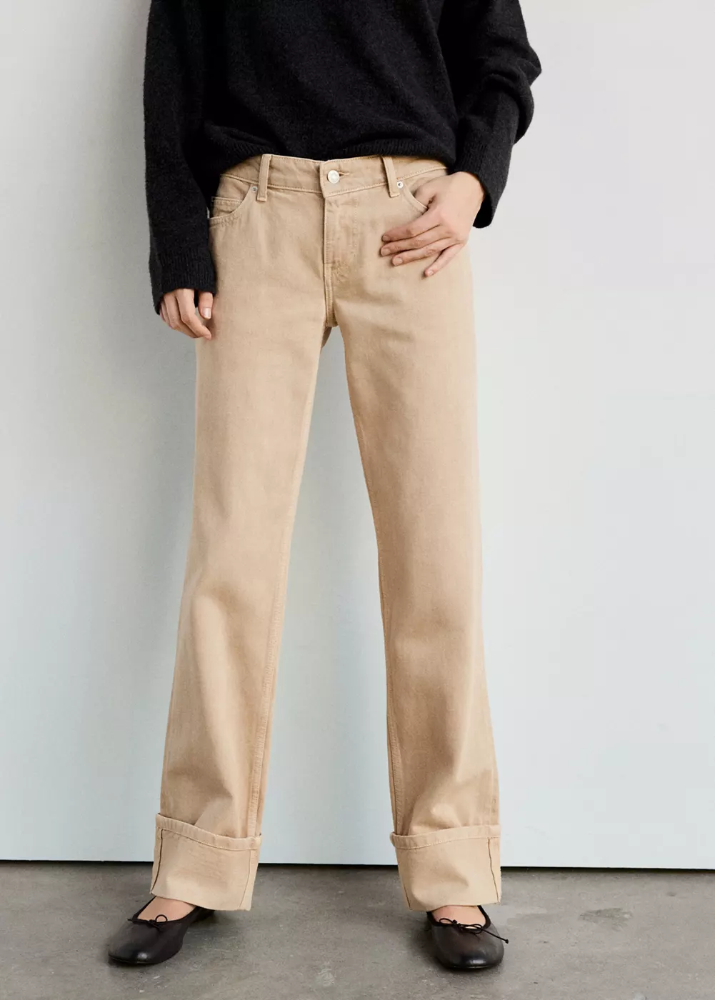 Jean droit taille basse, MANGO