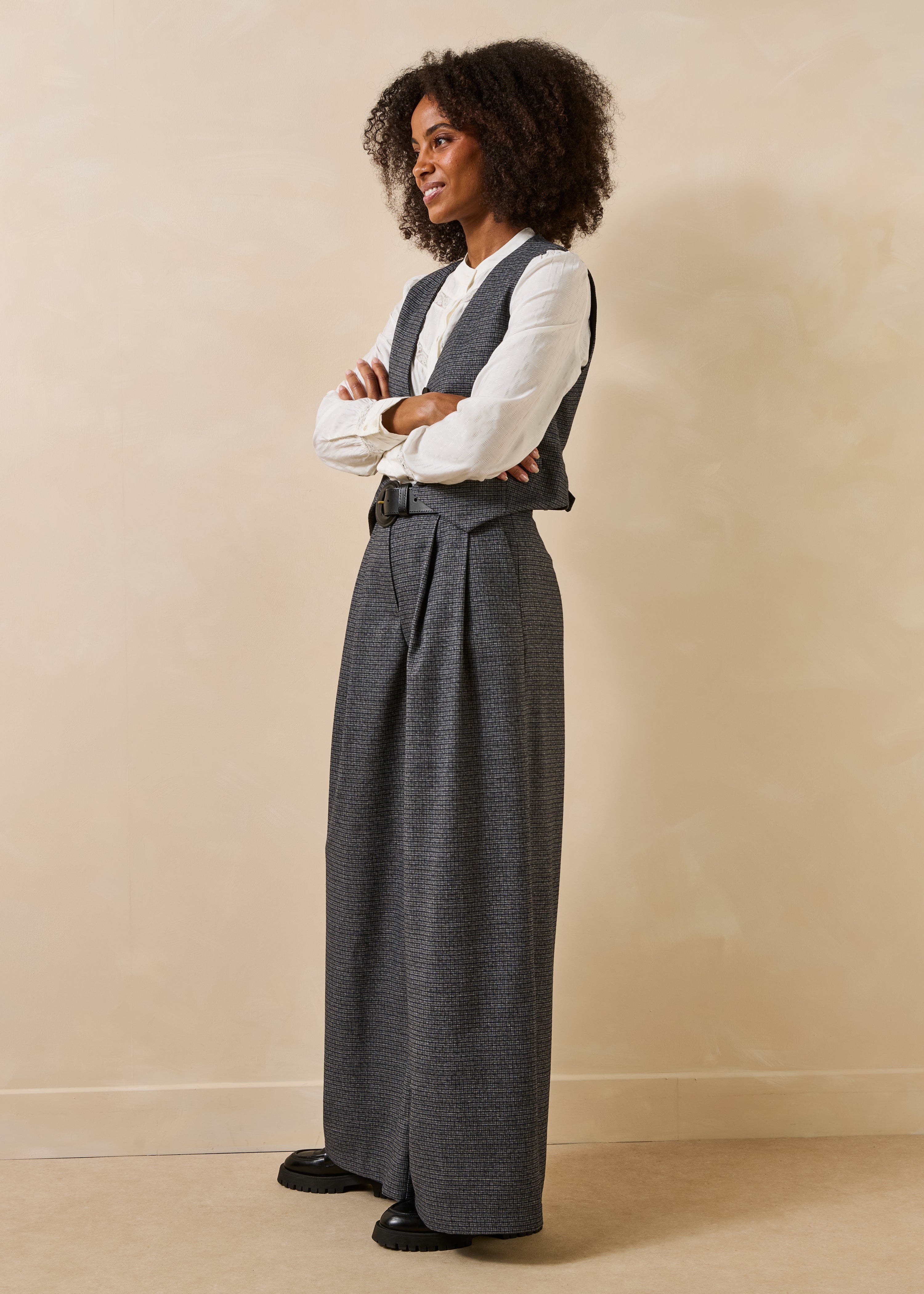 Pantalon large taille haute, LA FEE MARABOUTEE