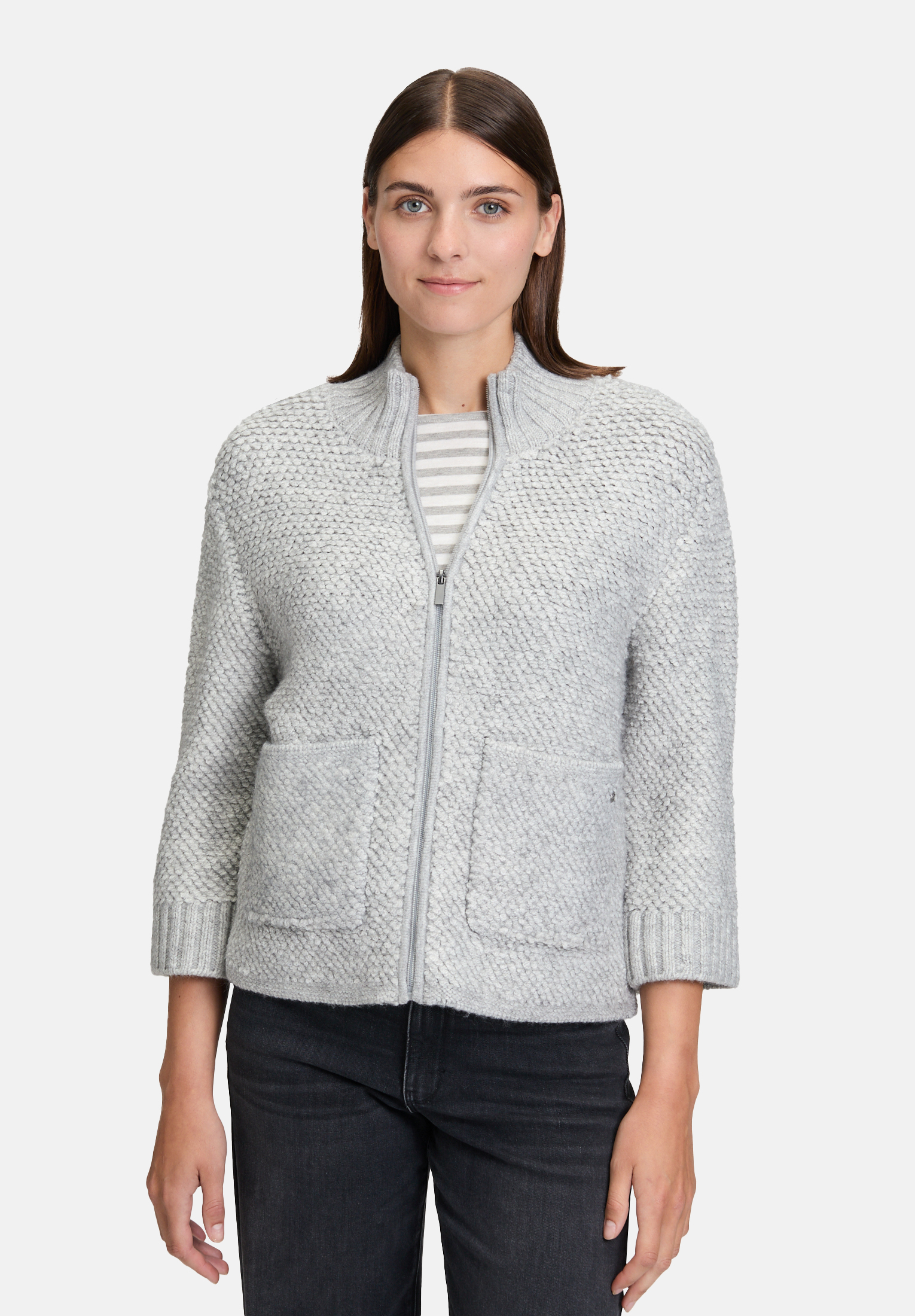 Cardigan en maille à fermeture zippée, BETTY & CO
