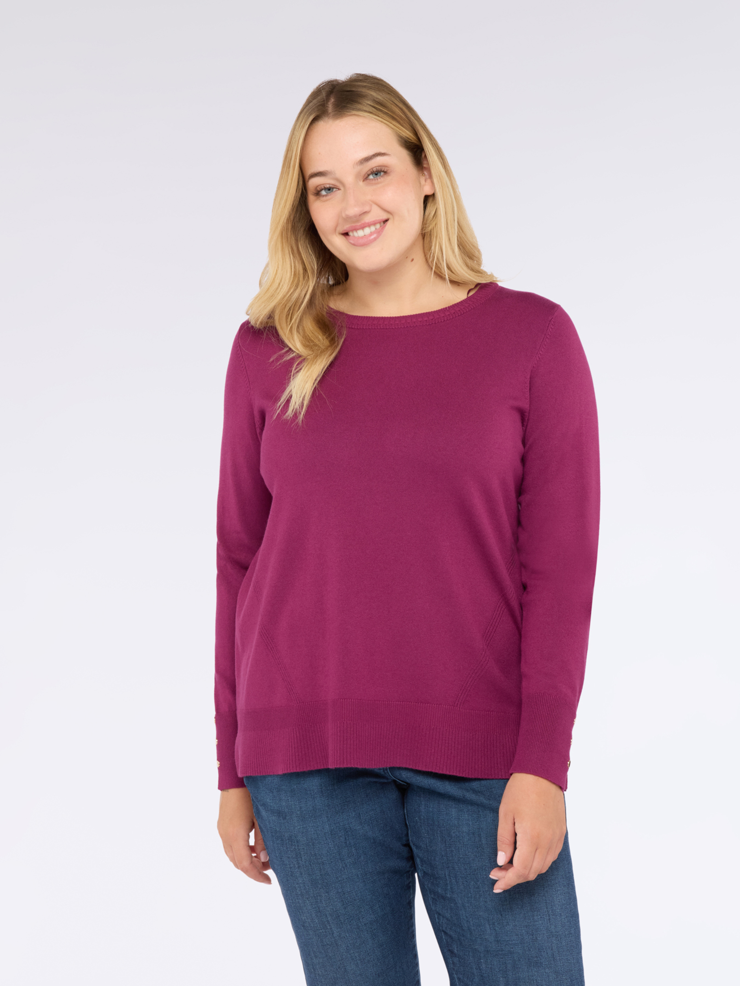 Pull col rond avec boutons aux poignets, FIORELLA RUBINO