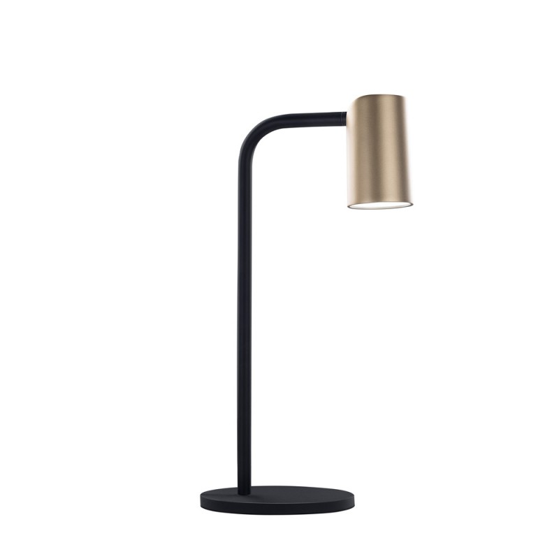 Lampe A Poser Salt Noir Et Or Orientable, MILLUMINE